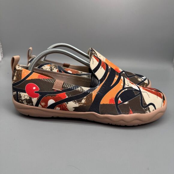 UIN Loafers Men\'s 9.5 Abstract Art Pattern Low Top Slip-On Round Toe Casual main image 4